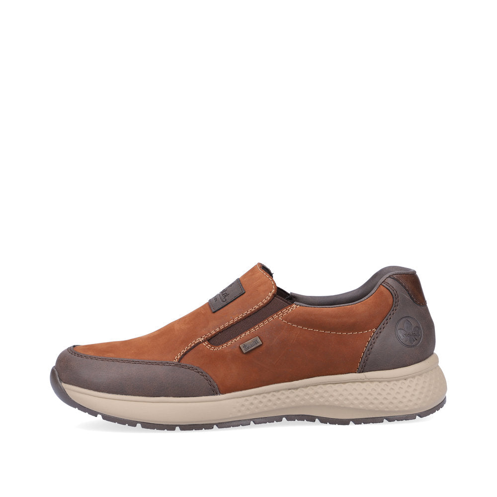Rieker B7654-22 Tex Tan/Brown Casual Slip On Shoes