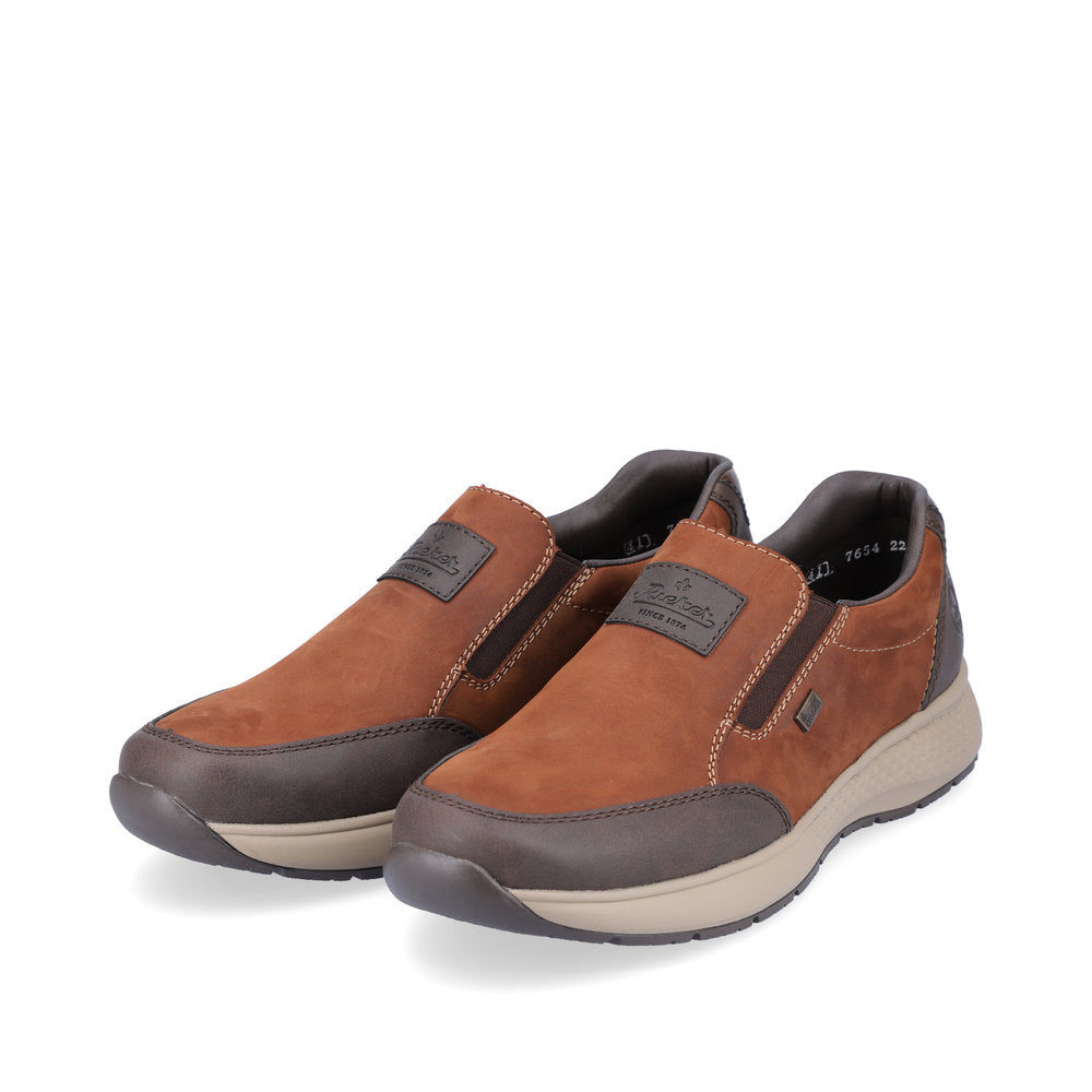 Rieker B7654-22 Tex Tan/Brown Casual Slip On Shoes