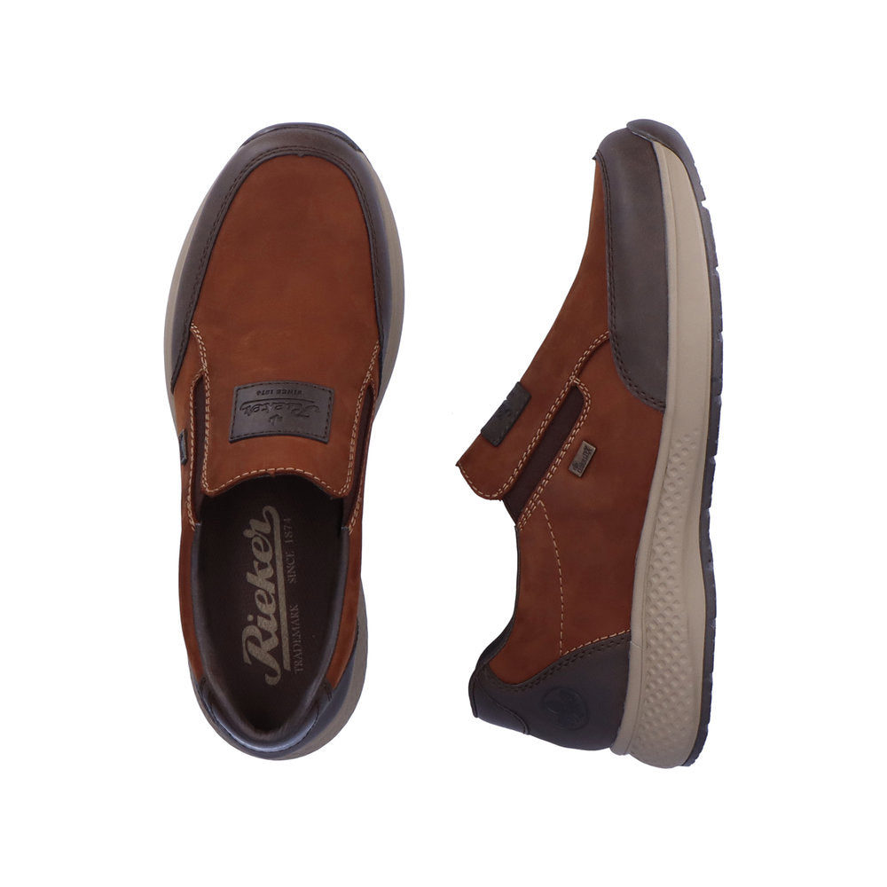 Rieker B7654-22 Tex Tan/Brown Casual Slip On Shoes