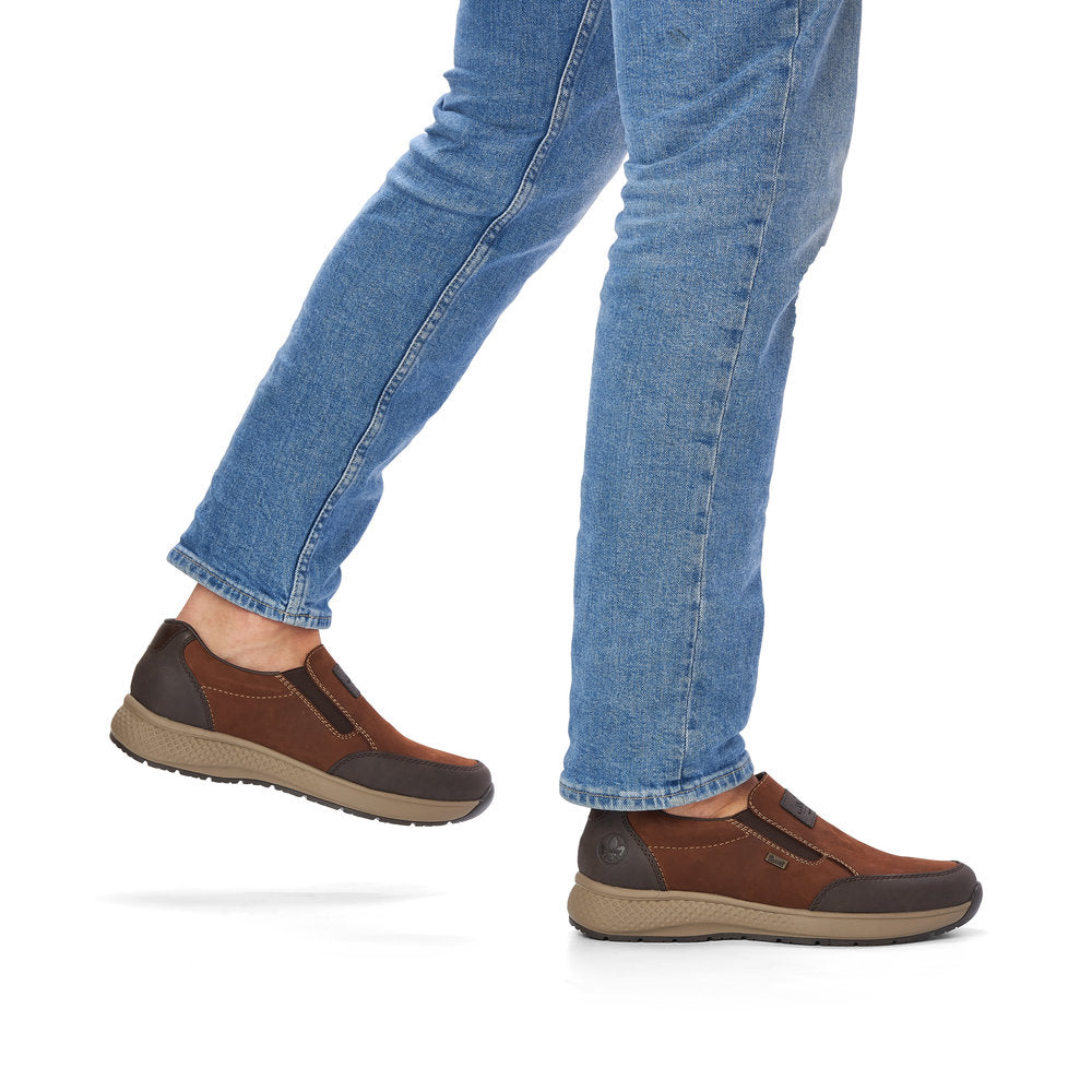 Rieker B7654-22 Tex Tan/Brown Casual Slip On Shoes
