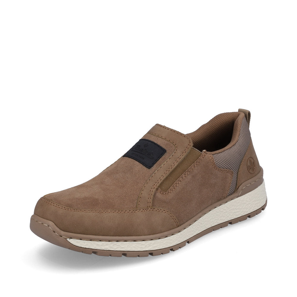 Rieker B9053-64 Beige H Fit Slip On Shoes