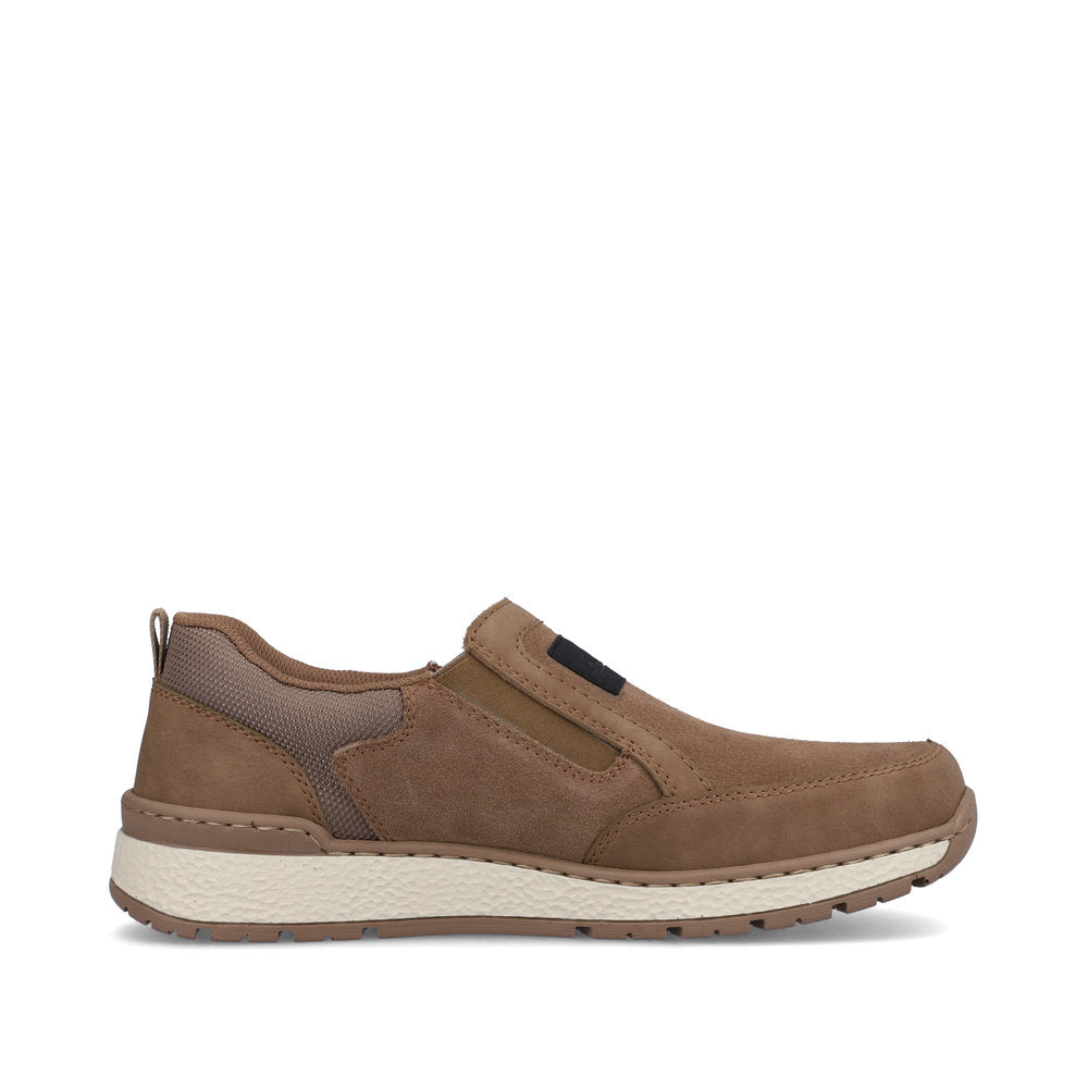 Rieker B9053-64 Beige H Fit Slip On Shoes