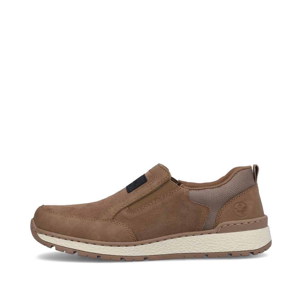 Rieker B9053-64 Beige H Fit Slip On Shoes