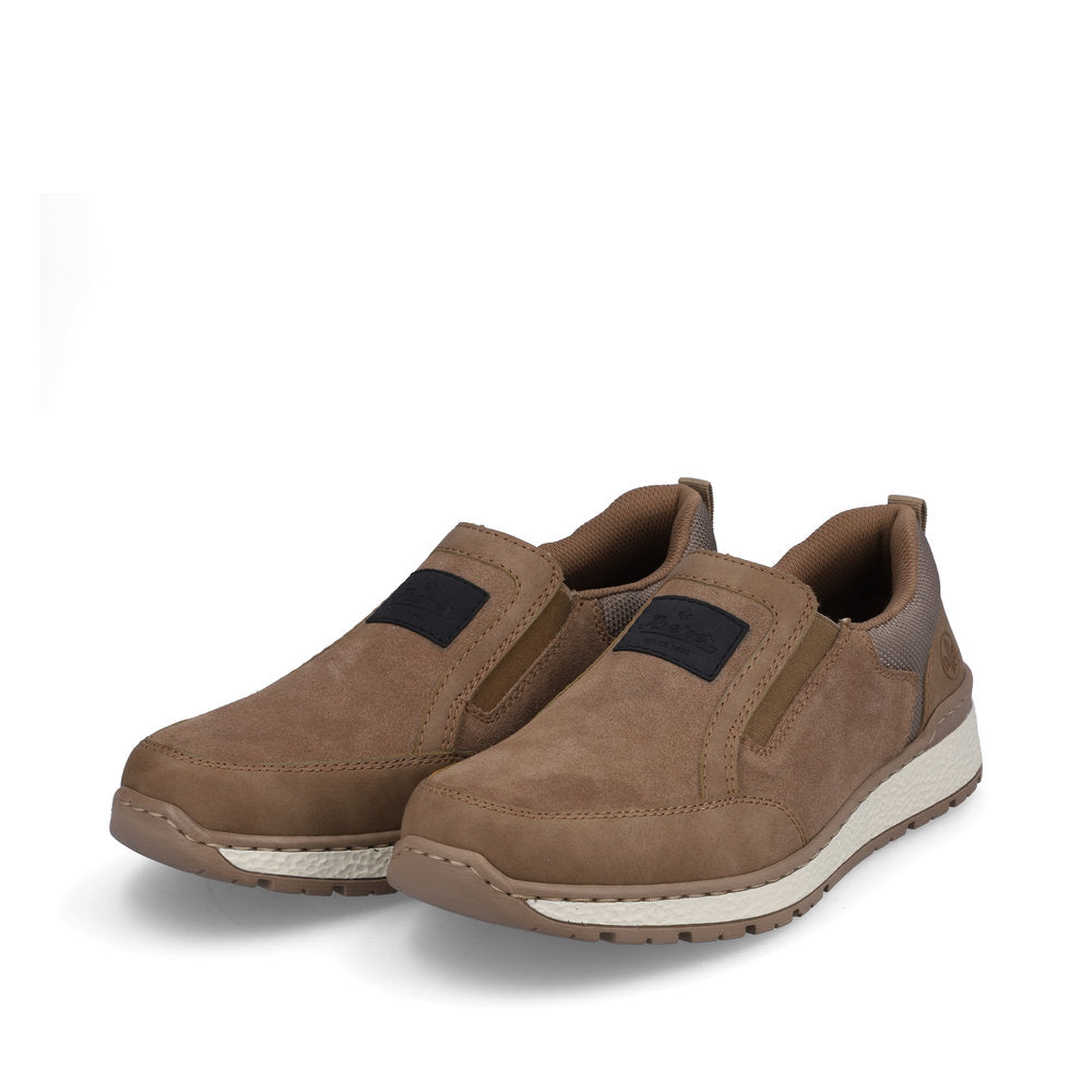 Rieker B9053-64 Beige H Fit Slip On Shoes