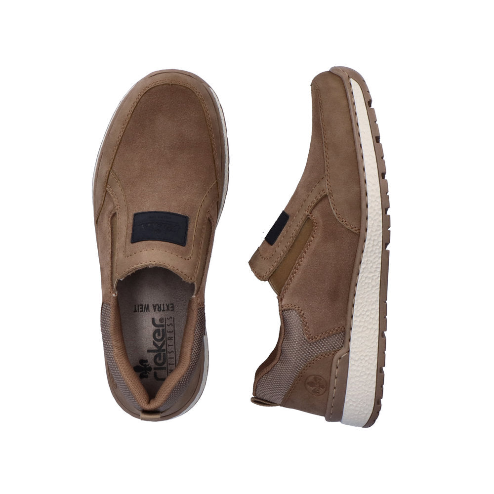 Rieker B9053-64 Beige H Fit Slip On Shoes