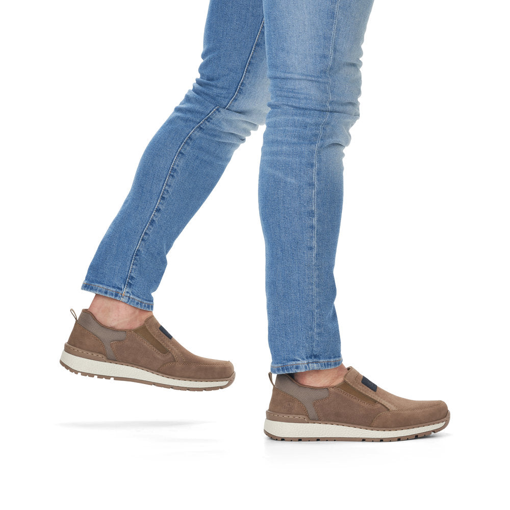 Rieker B9053-64 Beige H Fit Slip On Shoes