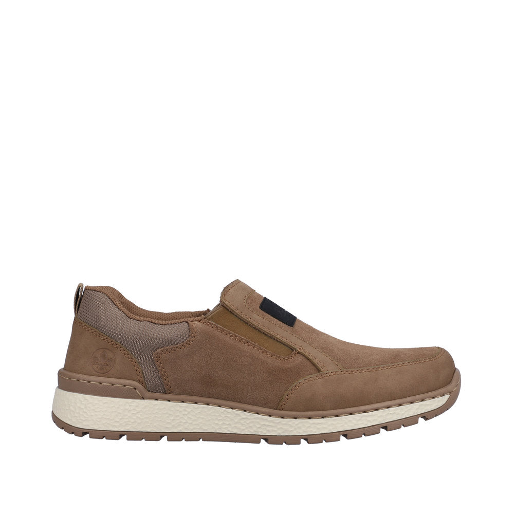 Rieker B9053-64 Beige H Fit Slip On Shoes