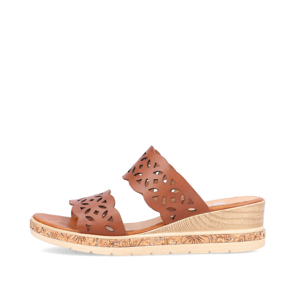 Remonte D3065-24 Brown Slip On Wedge Sandals