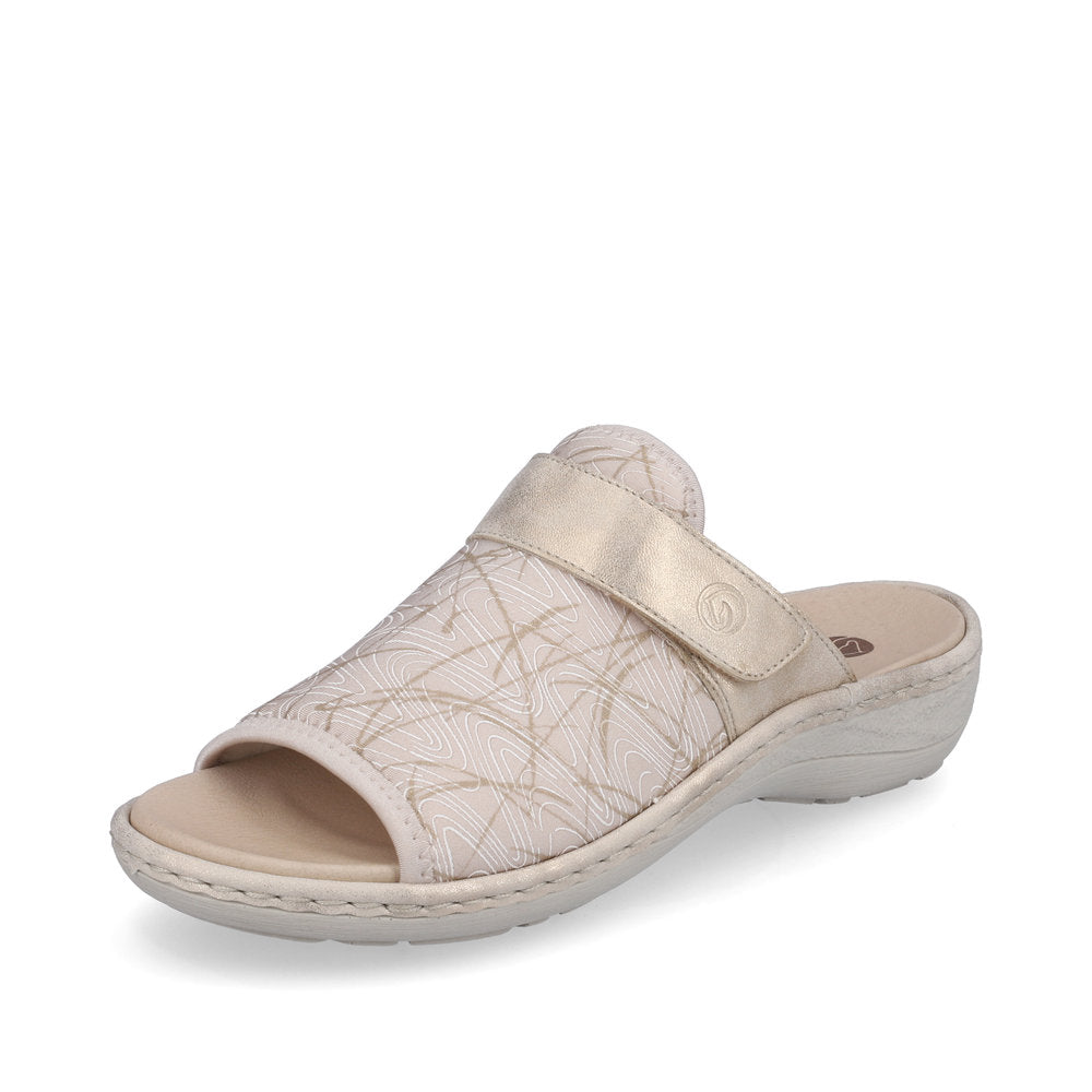 Remonte D7664-60 Gold & Beige Slip On Sandals