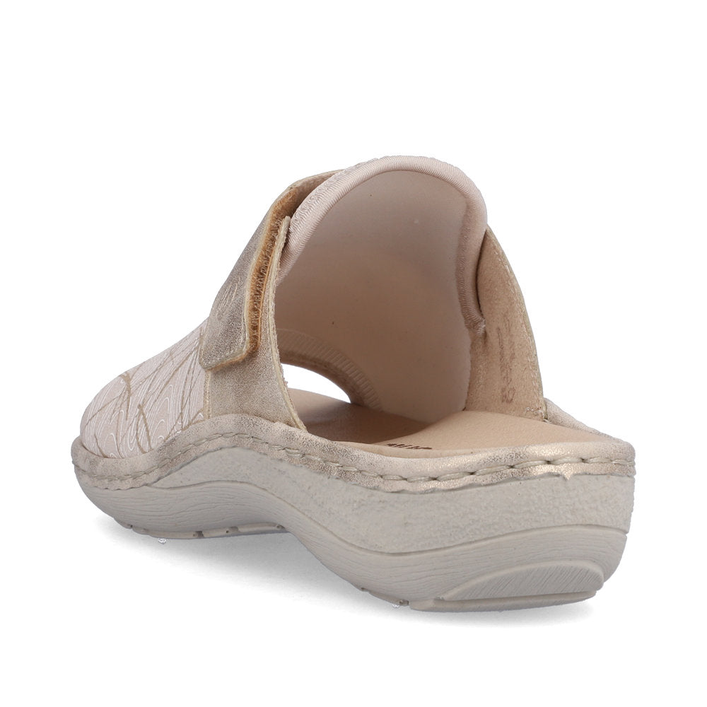 Remonte D7664-60 Gold & Beige Slip On Sandals