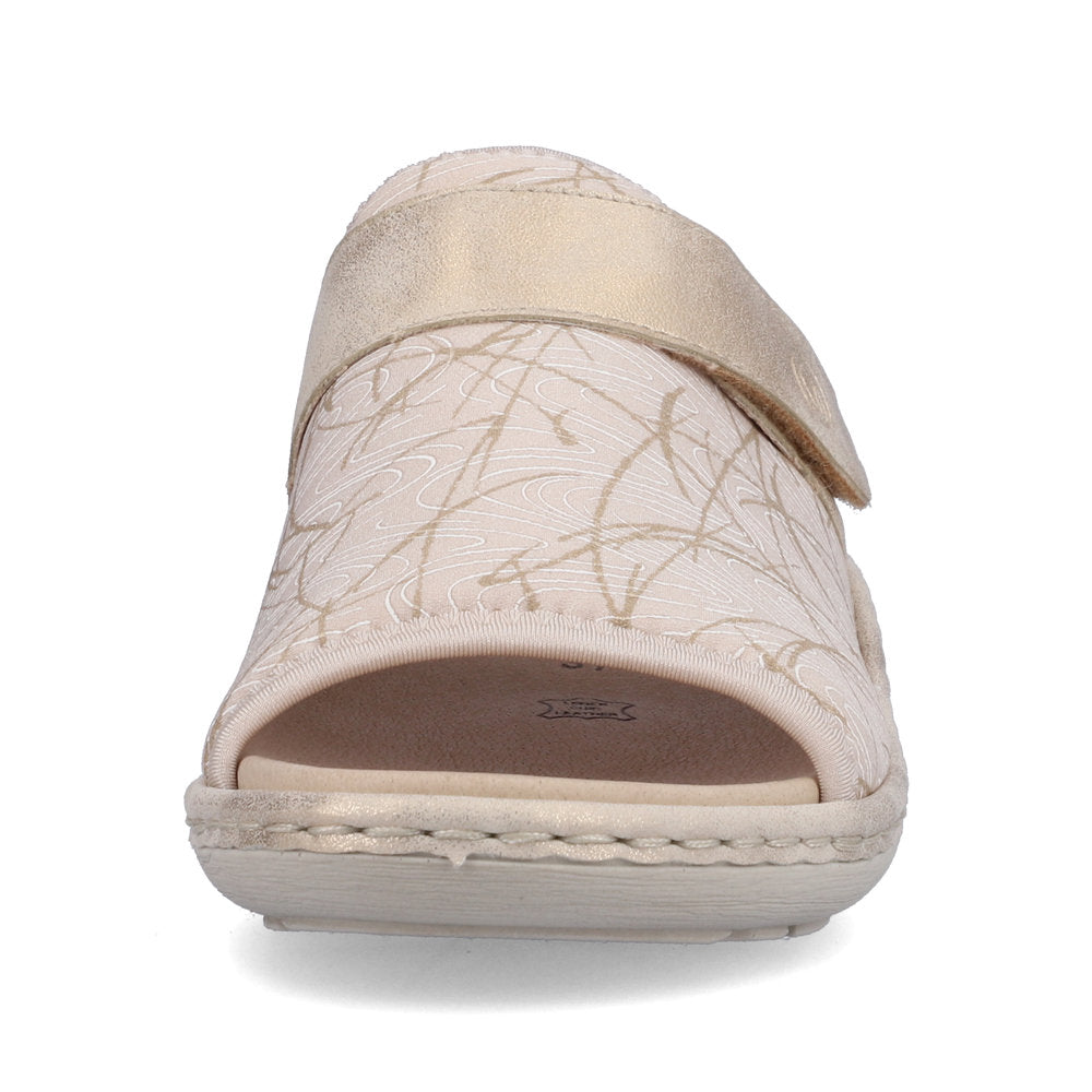 Remonte D7664-60 Gold & Beige Slip On Sandals