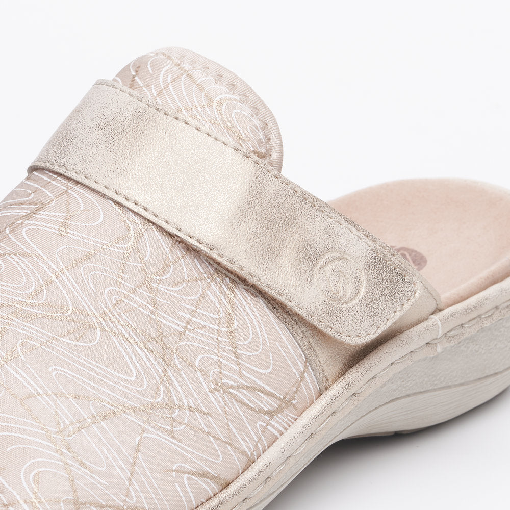 Remonte D7664-60 Gold & Beige Slip On Sandals