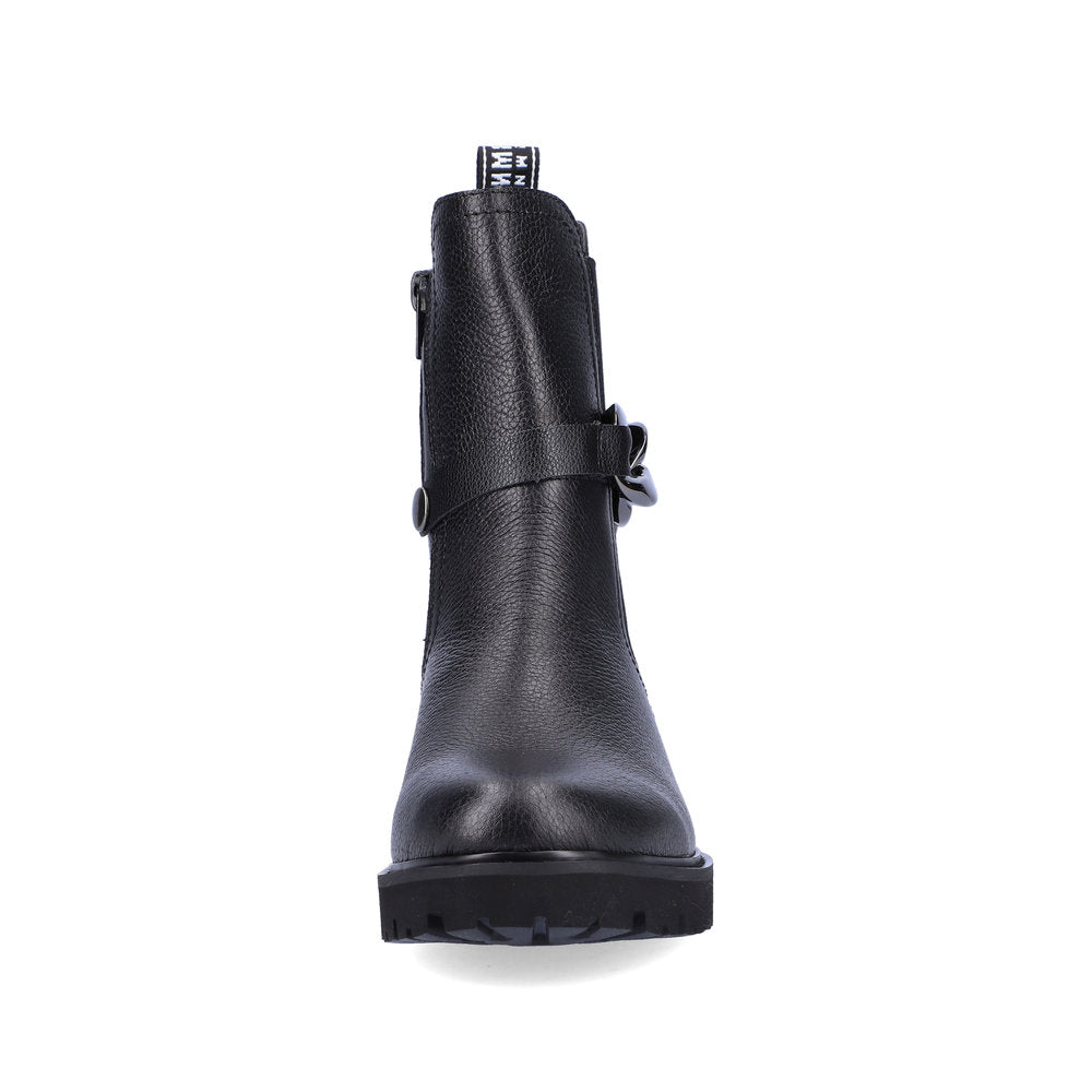 Remonte D8695-01 Black Boots with Chain Detailing