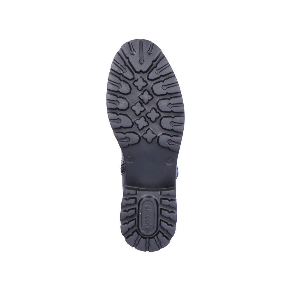 Remonte D8695-01 Black Boots with Chain Detailing