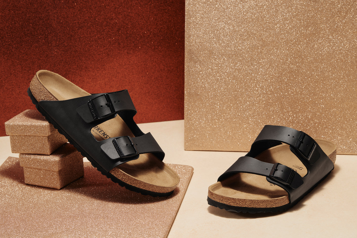 Birkenstock 51793/0051793 Arizona Birko-Flor Black Sandals with Pin & Buckle