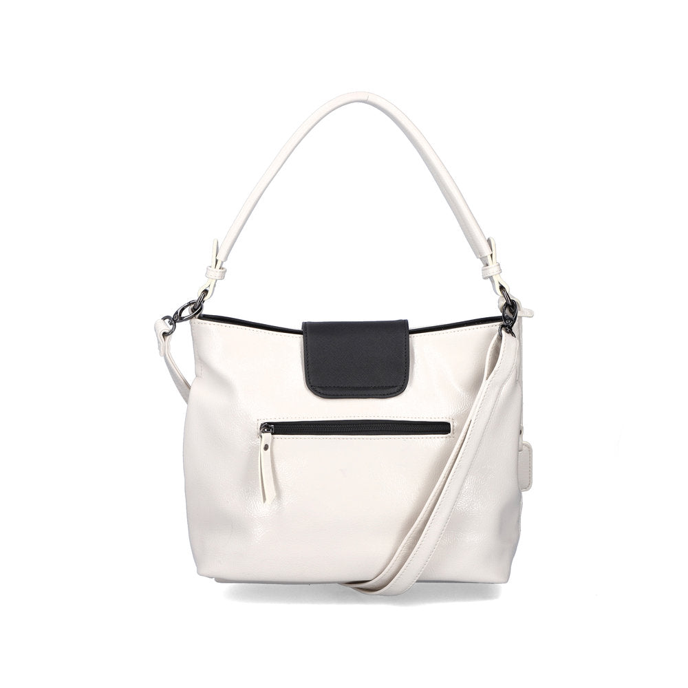 Rieker H1087-80 Off White & Black Handbag