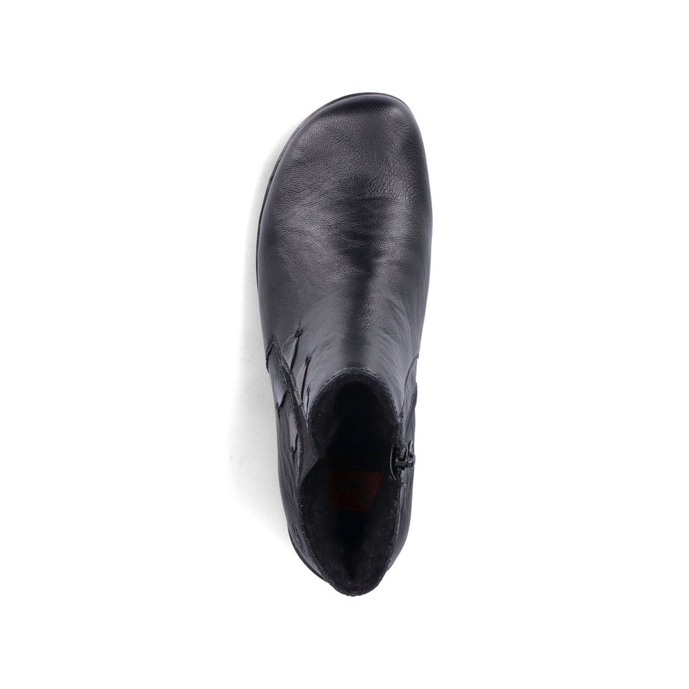 Rieker L1882-00 Black Ankle Boots with Extra Width