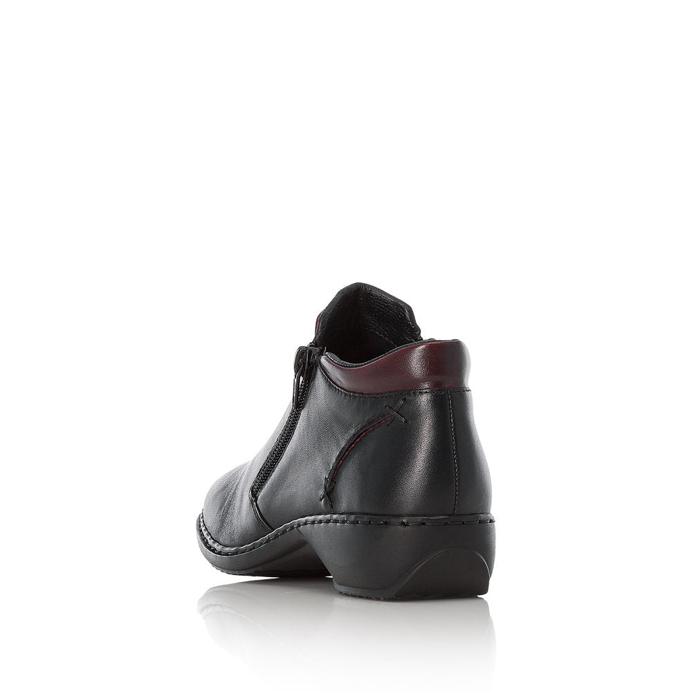 Rieker L3882-00 Black & Wine Shoes