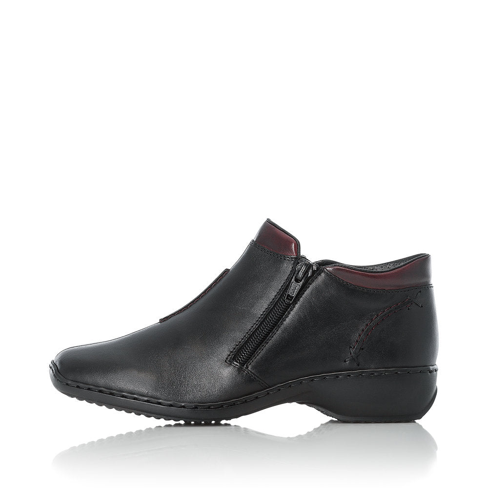 Rieker L3882-00 Black & Wine Shoes