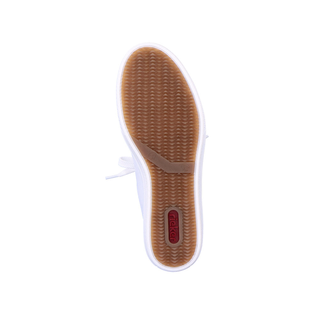 Rieker L59L1-83 White Sneakers with Zip and Lace