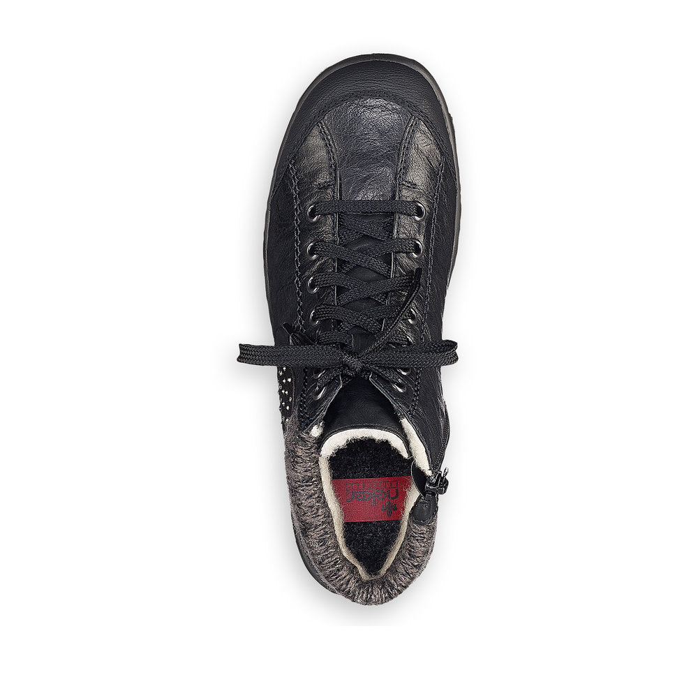 Rieker L7110-01 Tex Black Boots with Lambswool Lining