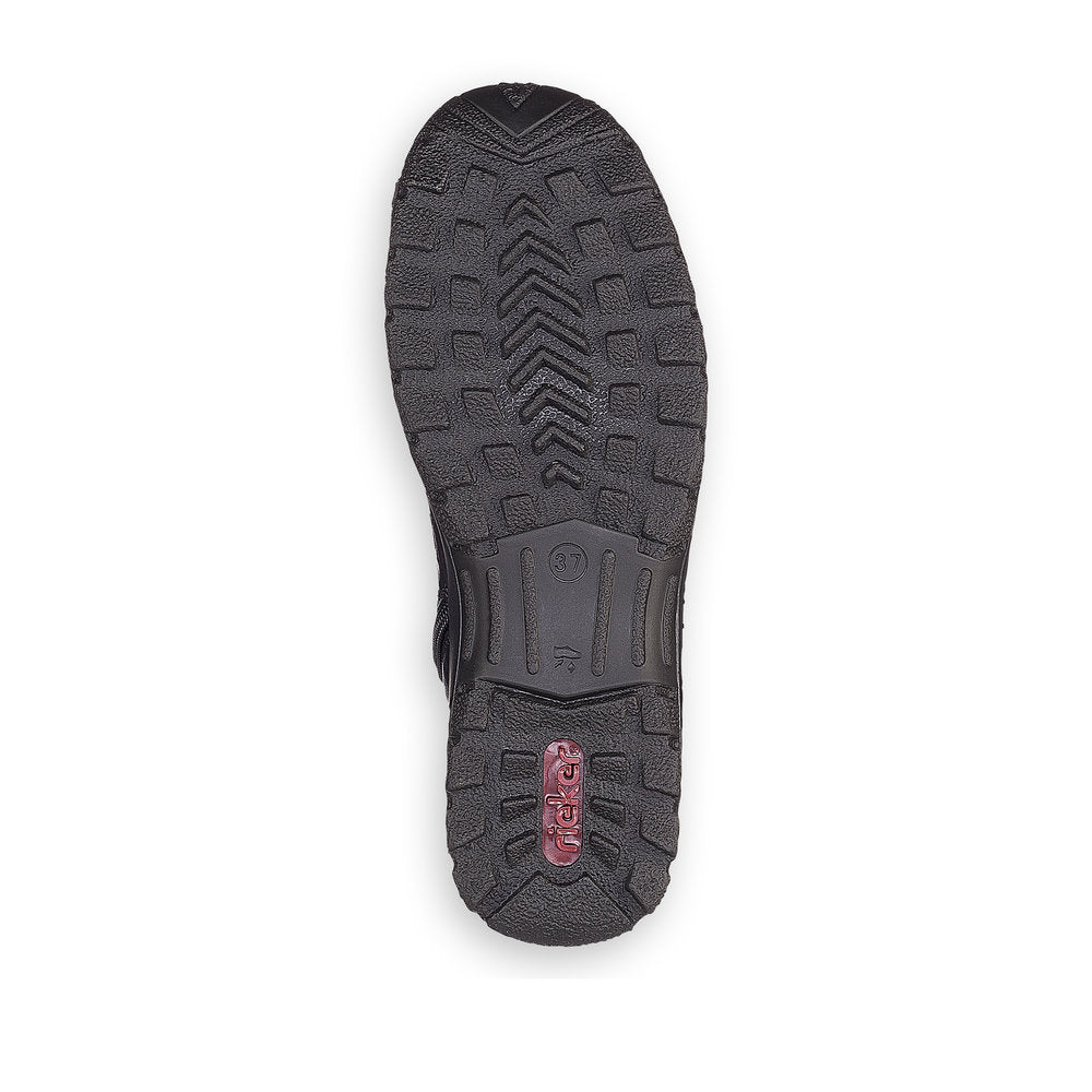 Rieker L7110-01 Tex Black Boots with Lambswool Lining