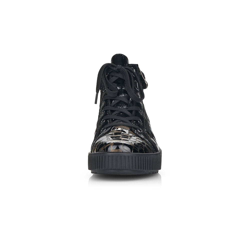 Rieker M6441-90 Black/Bronze Combi Ankle Boots