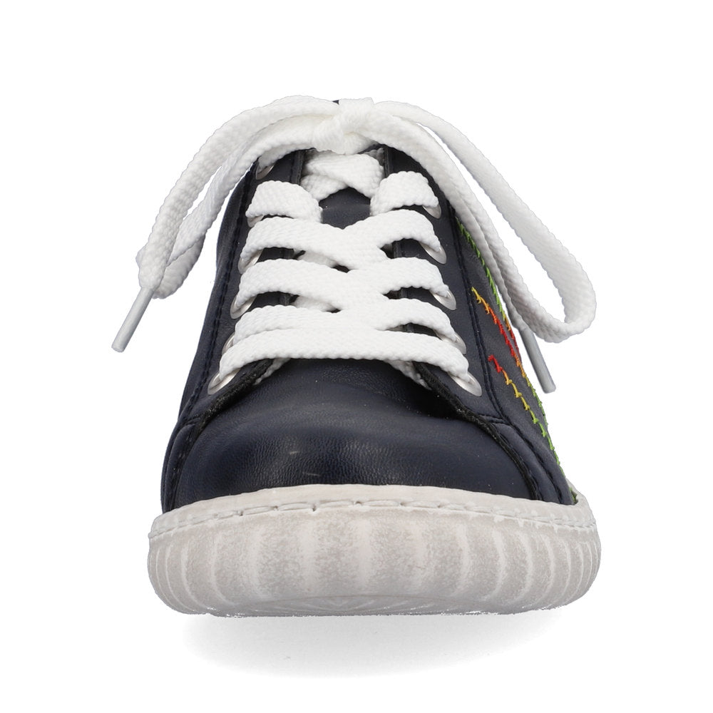 Rieker N0910-14 Navy Colour Stitch Trainers