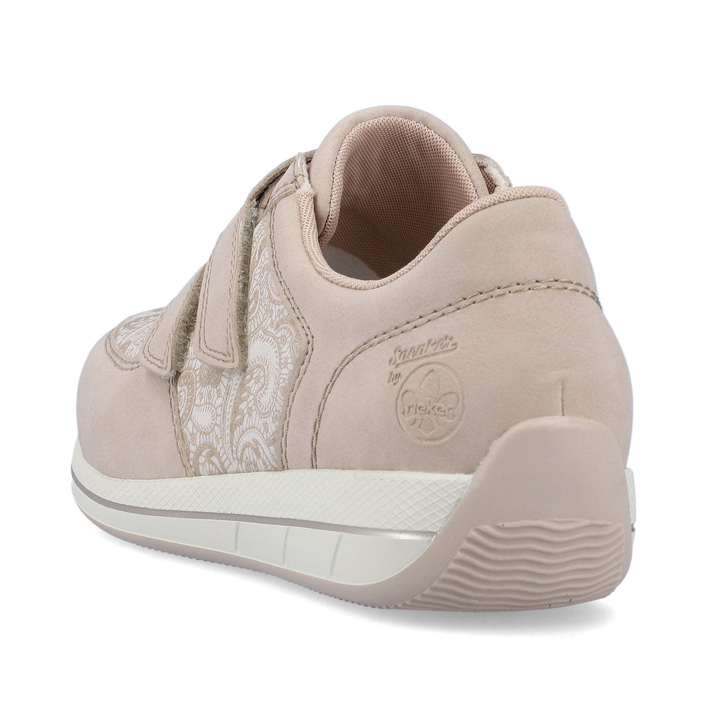 Rieker N1168-63 Beige Velcro Shoes - Wide