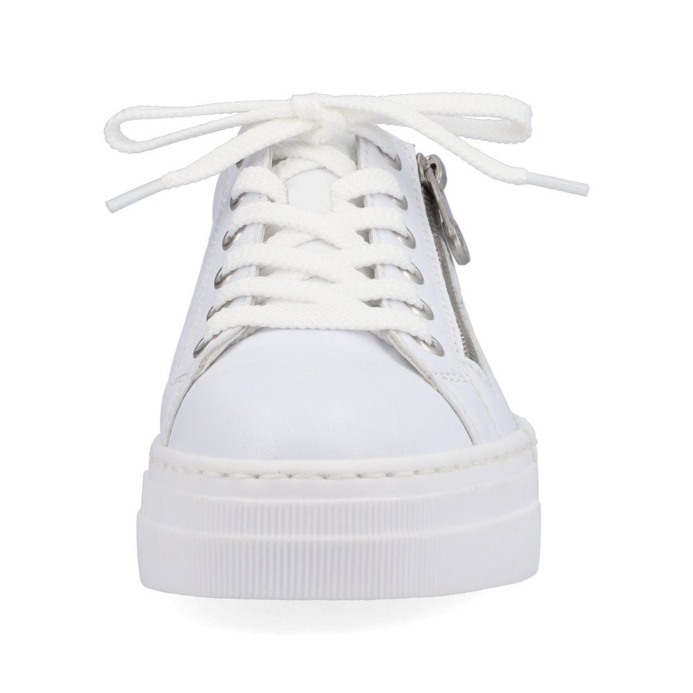 Rieker N4921-81 White Memosoft Sneakers with Zip