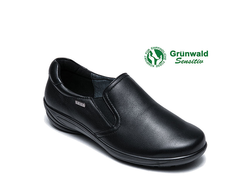 G Comfort P-9519 Black Tex Calf Slip On Shoes