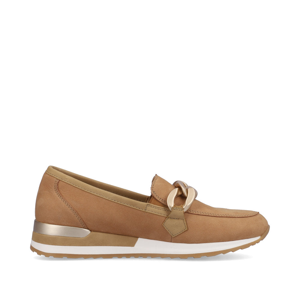Remonte R2544-60 Beige Slip On Moccasins with Chain