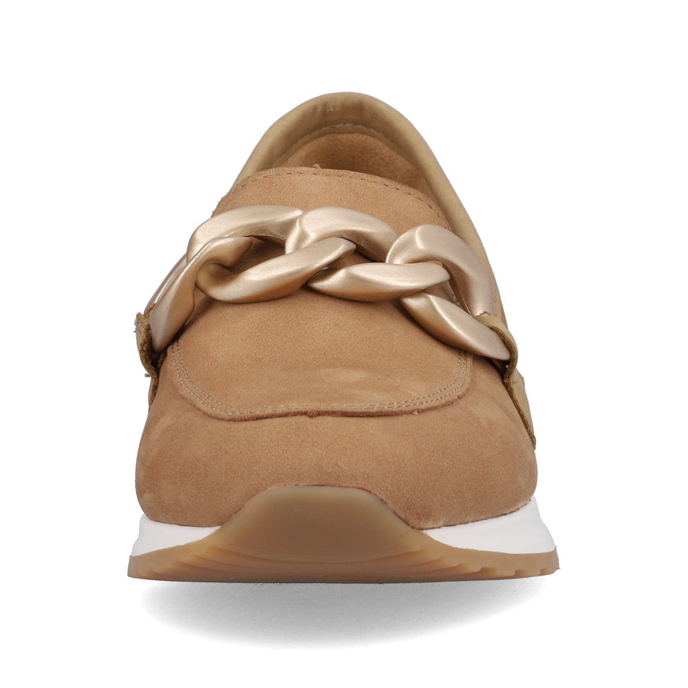 Remonte R2544-60 Beige Slip On Moccasins with Chain