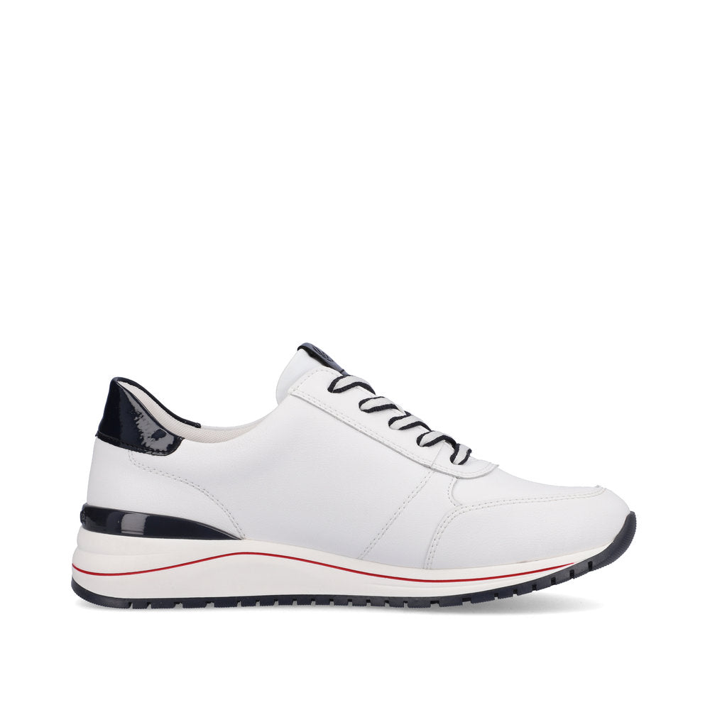 Remonte R3708-80 White, Navy & Red Sneakers with Zip