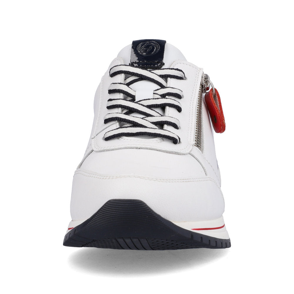 Remonte R3708-80 White, Navy & Red Sneakers with Zip