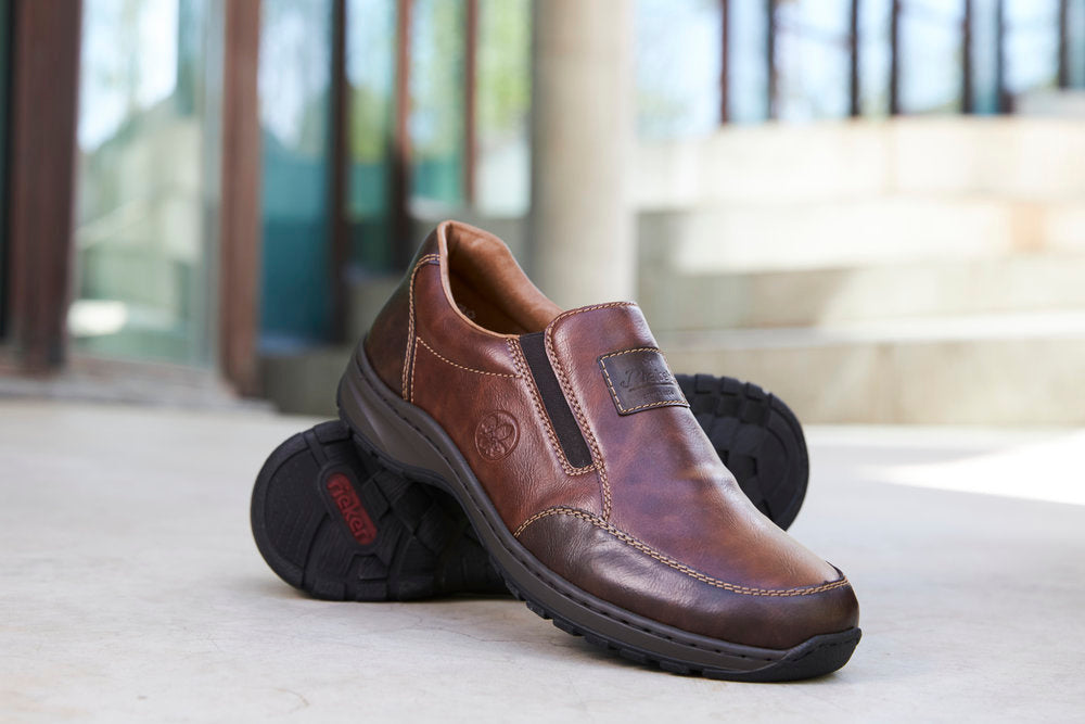 Rieker 03354-26 Brown/Dark Tan H Fit Casual Slip On Shoes