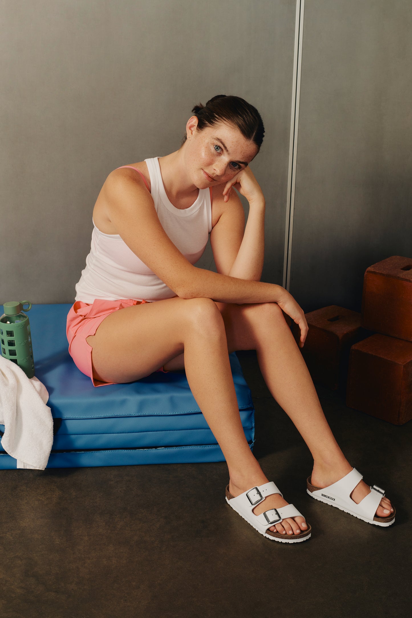 Birkenstock 0552683 Arizona Birko Flor BS White Sandals
