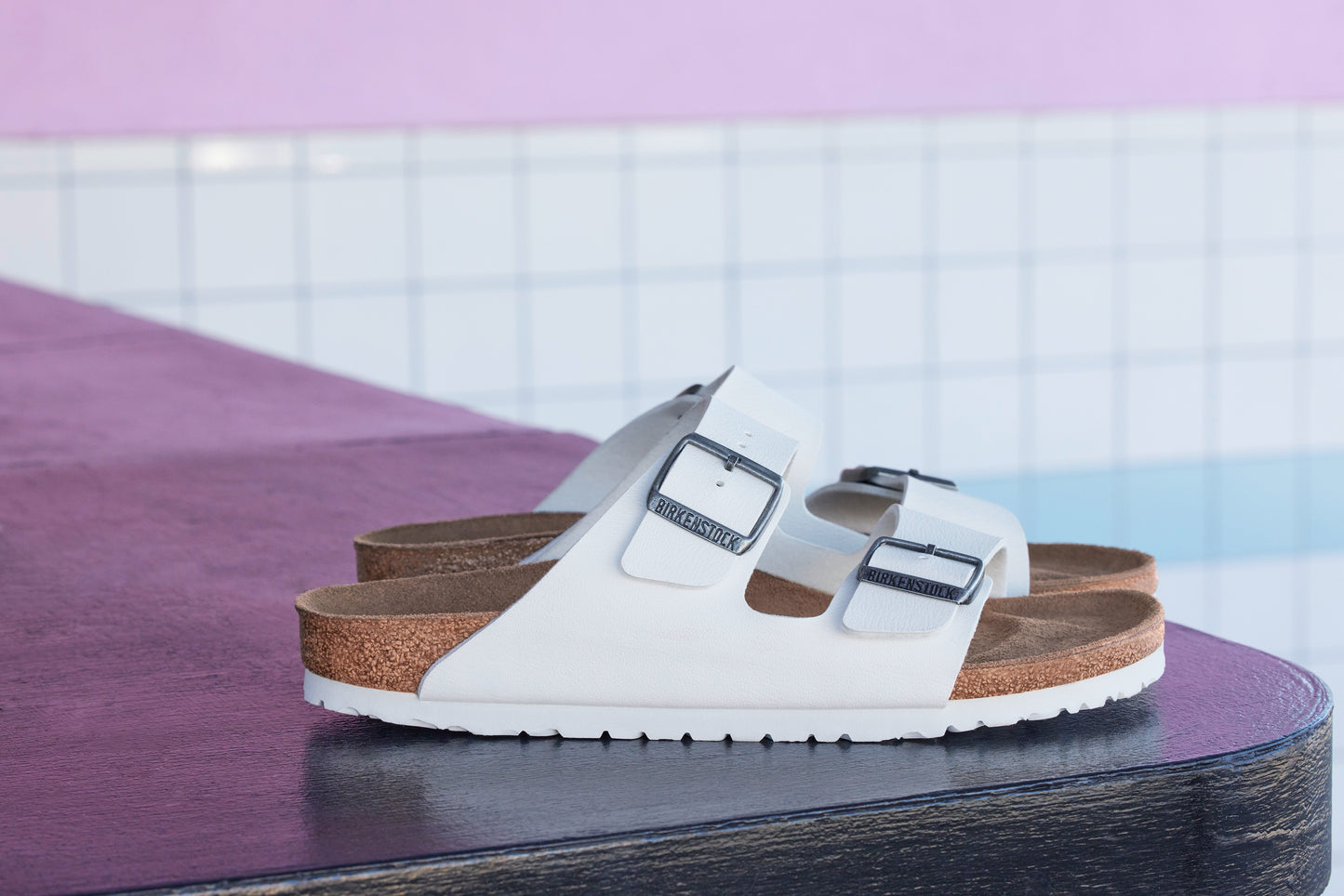 Birkenstock 0552683 Arizona Birko Flor BS White Sandals