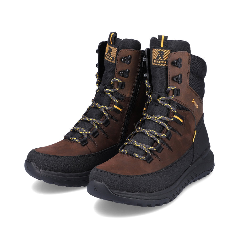 Rieker U0171-25 Evolution Tex Brown & Black Boots