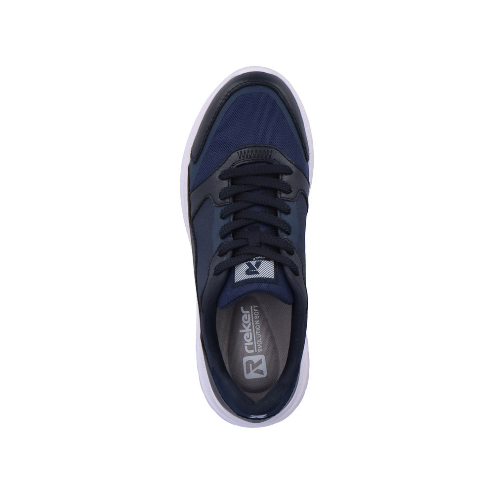 Rieker U0500-14 Evolution Navy Combi Sneakers with White Sole