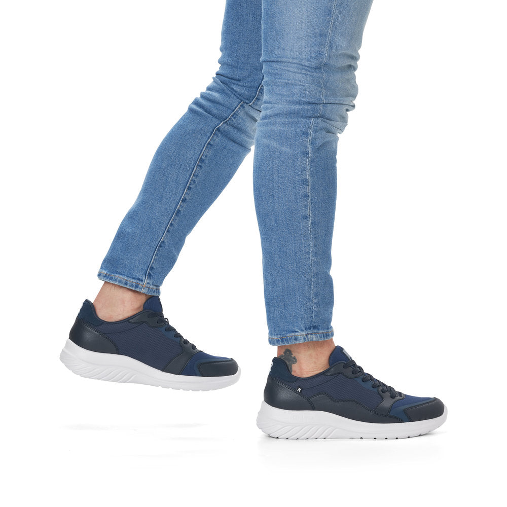 Rieker U0500-14 Evolution Navy Combi Sneakers with White Sole
