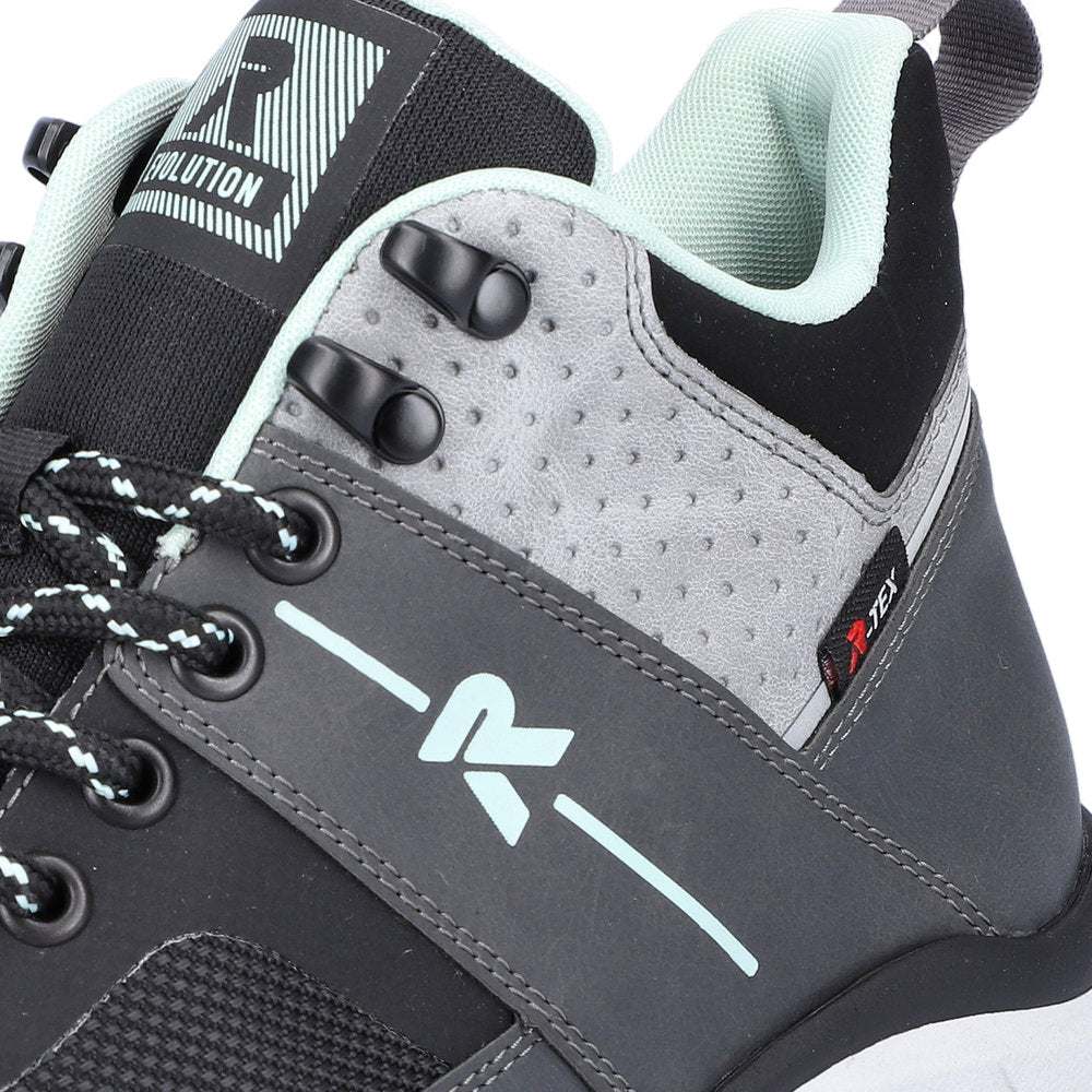Rieker W0061-45 Evolution Tex Black Lace Boots