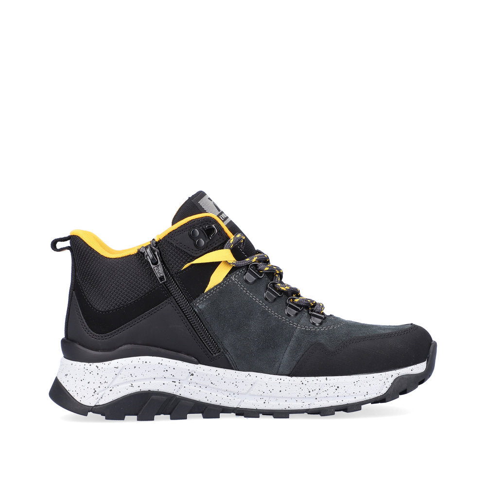 Rieker W0062-45 Evolution Tex Black/Grey Multi Lace Boots