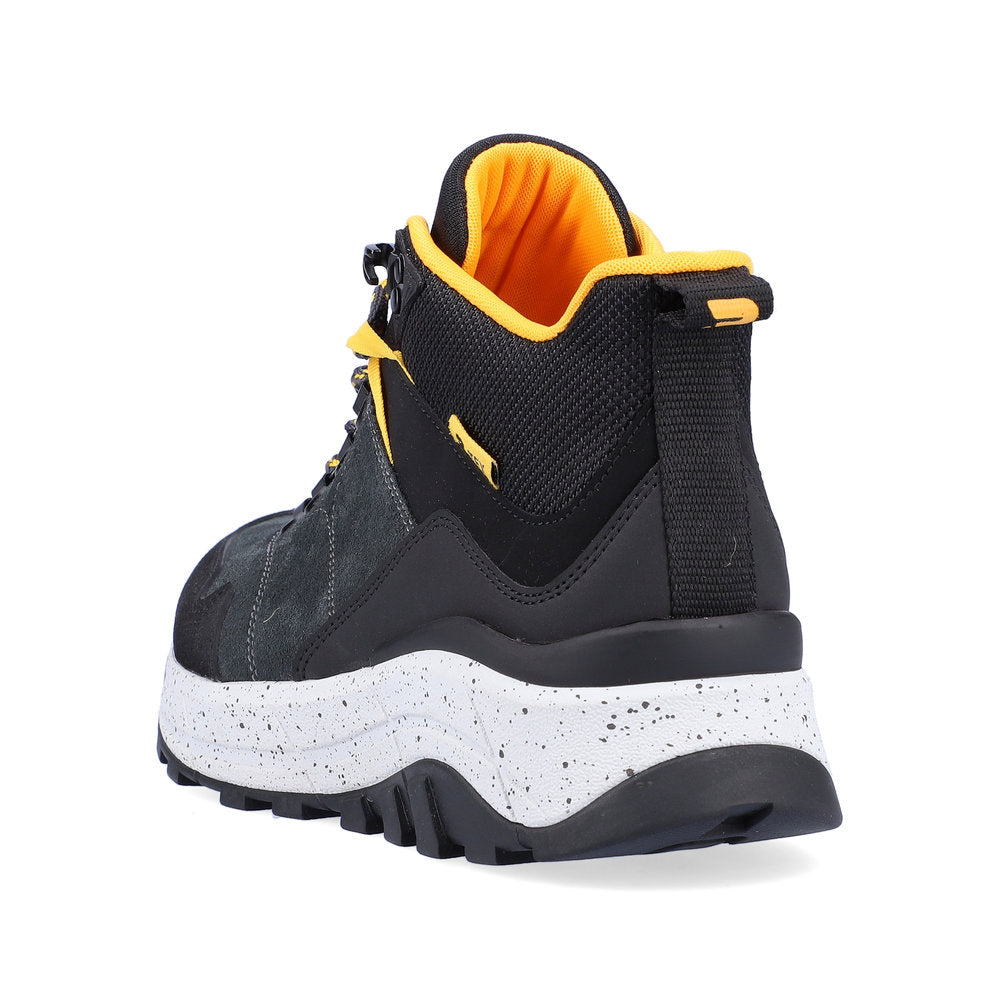 Rieker W0062-45 Evolution Tex Black/Grey Multi Lace Boots