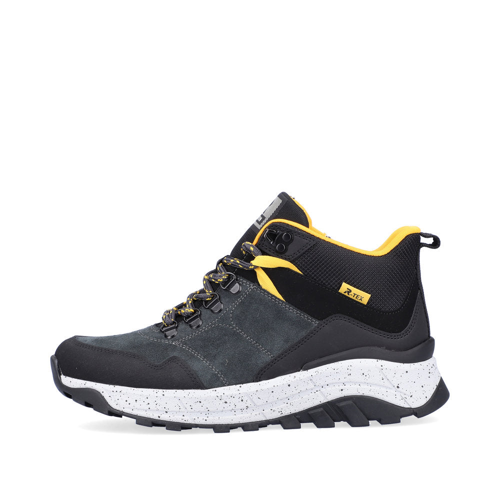Rieker W0062-45 Evolution Tex Black/Grey Multi Lace Boots