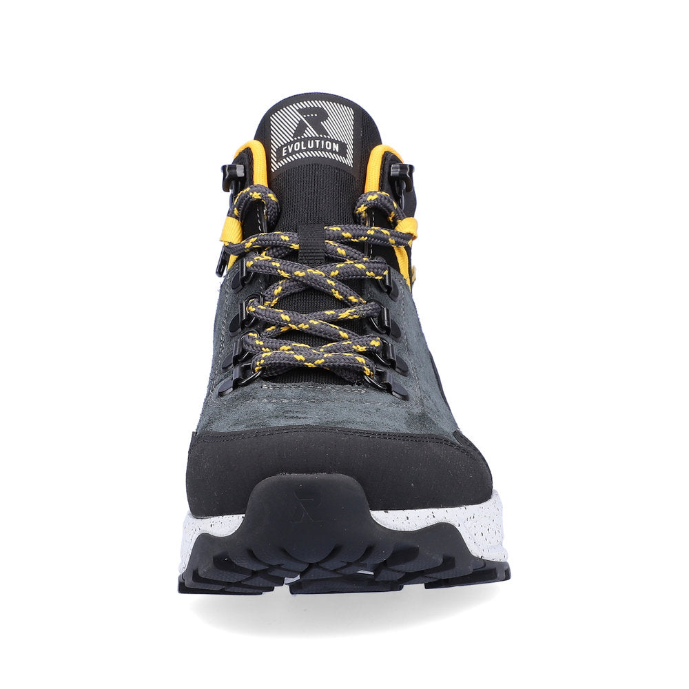 Rieker W0062-45 Evolution Tex Black/Grey Multi Lace Boots
