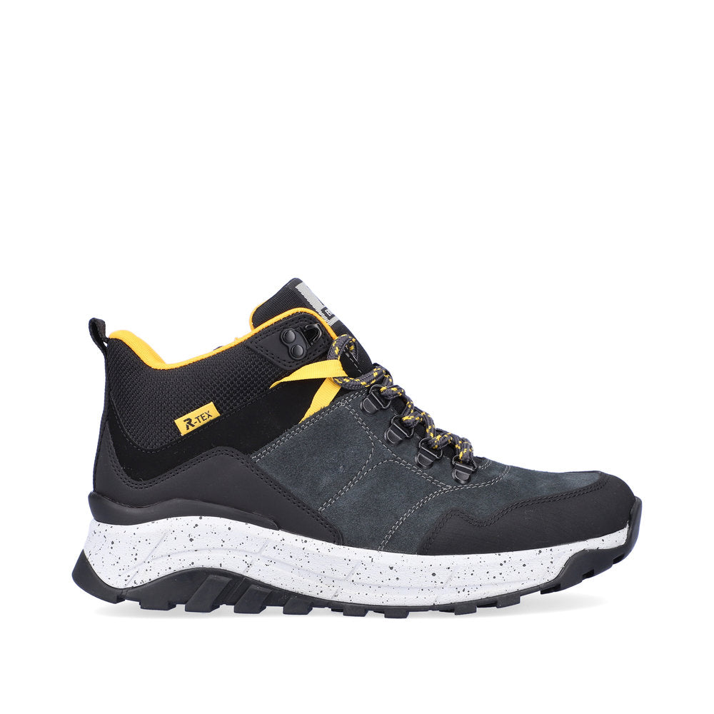 Rieker W0062-45 Evolution Tex Black/Grey Multi Lace Boots