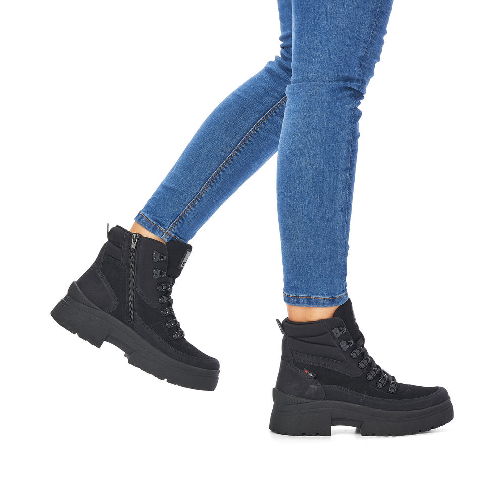 Rieker W0370-00 Evolution Tex Black Boots