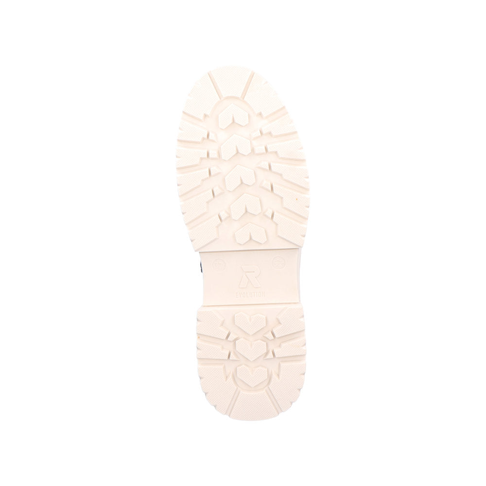 Rieker W0373-00 Evolution Tex Black Boots with White Fur