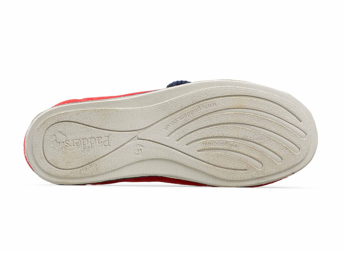 Padders Camilla 447/5007 Red Polka Velcro Slippers